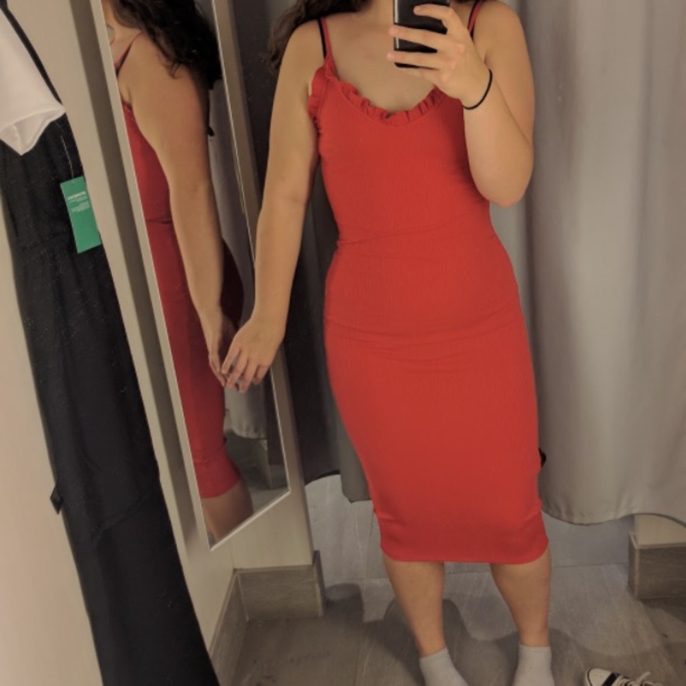 Red Maxi Bodycon Dress